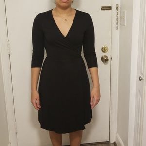 Black wrap dress
